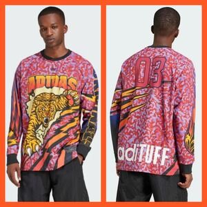 adidas Adilenium Season 3 Tiger Graphic Mens 2XL Long Sleeve Shirt JX1702